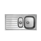 Seima 192384 Acero 1000 Abovemount Sink 1 Tap Hole Left Hand Drainer Stainless Steel - Sinks