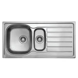 Seima 192385 Acero 1000 Topmount Sink 1 & 1/2 Bowl w/ Right Hand Drainer (No Taphole) Stainless Steel 1000x500mm - Sinks
