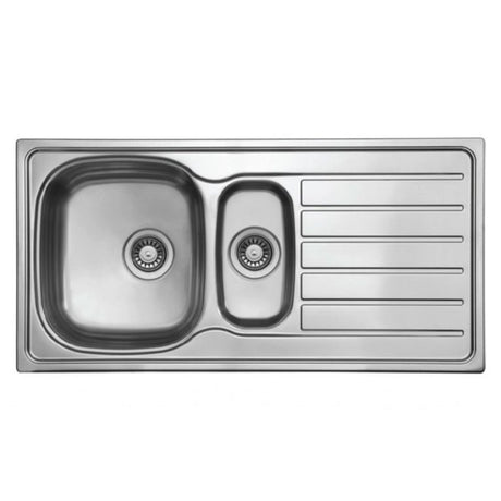 Seima 192385 Acero 1000 Topmount Sink 1 & 1/2 Bowl w/ Right Hand Drainer (No Taphole) Stainless Steel 1000x500mm - Sinks