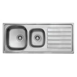 Seima 192391 Acero 1160 Topmount Sink 1 & 3/4 Bowl w/ Right Hand Drainer (No Taphole) Stainless Steel 1160x500mm - Sinks