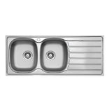 Seima 192395 Acero 1162 Abovemount Sink 1 Tap Hole Right Hand Drainer Stainless Steel - Sinks