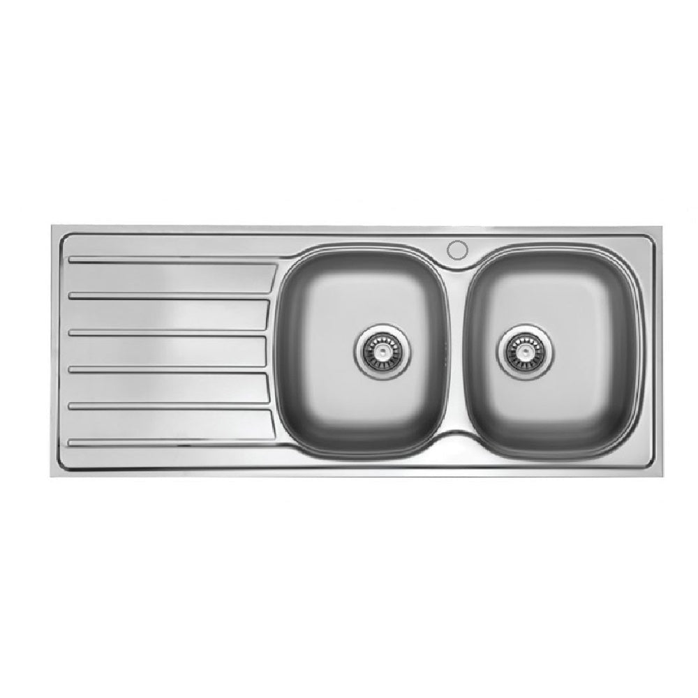Seima 192396 Acero 1162 Abovemount Sink 1 Tap Hole Left Hand Drainer Stainless Steel - Sinks