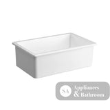 Seima 192524 Odessa 761 Ceramic Butler Sink Single Bowl 760x485mm Apron Front White Gloss with Brushed Gold Basket