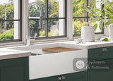 Seima 192526 Odessa 920 Ceramic Butler Sink Single Bowl 915x485mm Workstation White Gloss with Brushed Gold Basket