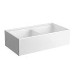 Seima 192527 Odessa 922 Ceramic Butler Sink Double Bowl 915x485mm Workstation White Gloss with Brushed Gold Waste &