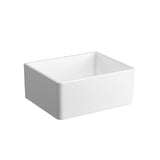 Seima 192533 Odessa 610 Ceramic Butler Sink Single Bowl 610x485mm Abovemount/Undermount White Gloss with Black Basket