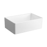 Seima 192534 Odessa 761 Ceramic Butler Sink Single Bowl 760x485mm Apron Front White Gloss with Black Basket Waste &