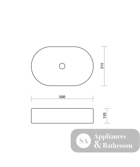 Seima 192619 Cleo 500 Fluted Oval Above Counter Basin 500x315mm Matte White - Above Counter Basins