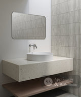 Seima 192621 Cleo 400 Fluted Round Above Counter Basin 400x400mm Matte White - Above Counter Basins