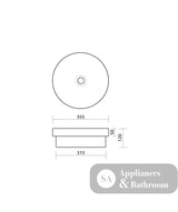 Seima 192626 Arko 356 Semi-Inset Basin No taphole Gloss White - Basins