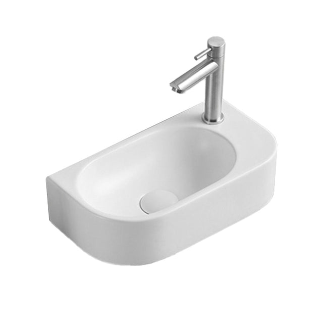 Seima 192750 Arko 485 Wall Hung Basin 400x215mm (1 Taphole) Matte White - Basins