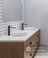 Seima 192941 Cleo 380 Fluted Round Semi-Inset Basin 380x380mm Matte White - Above Counter Basins