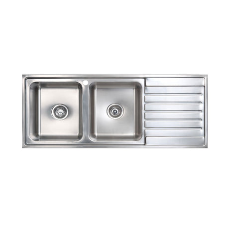 Seima Kubic 200 Double Bowl Sink with Right Hand Drainer One Taphole 191652 - Sinks