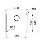 Franke Mythos Single Bowl 450mm Undermount Stainless Steel with Accessories, MYX110-45FPC