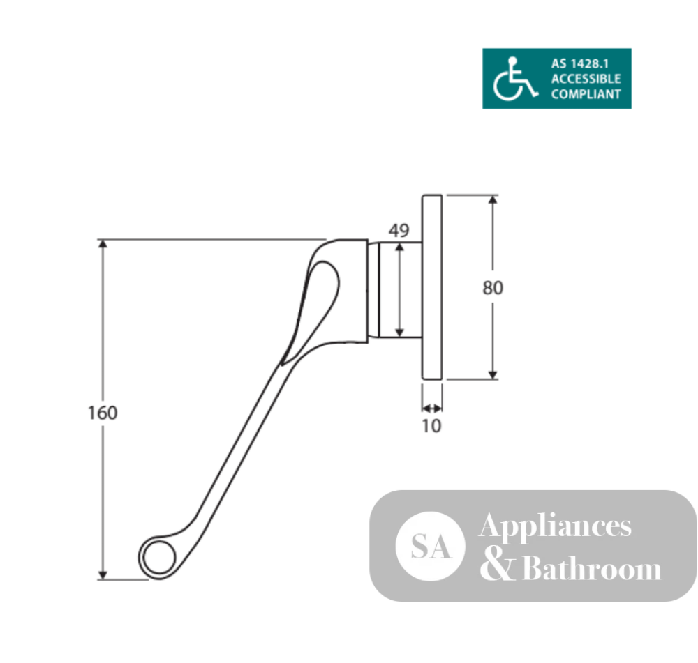 Stella Care Wall Mixer 211101D - AS1428.1 - Bathroom Wall Mixers