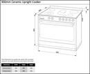 Technika Cerhe09Pss-2 90Cm Electric Freestanding Oven/Stove Stove