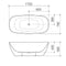 Caroma CII7FSMW Contura II 1700mm Freestanding Bath - Matte White - Special Order