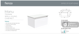 Vanessa VAN75H Manu 750 Wall-Hung Vanity Gloss White - Vanity Units