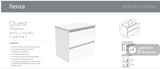 Vanessa VAN75Q Manu 750 Wall-Hung Vanity Gloss White - Vanity Units