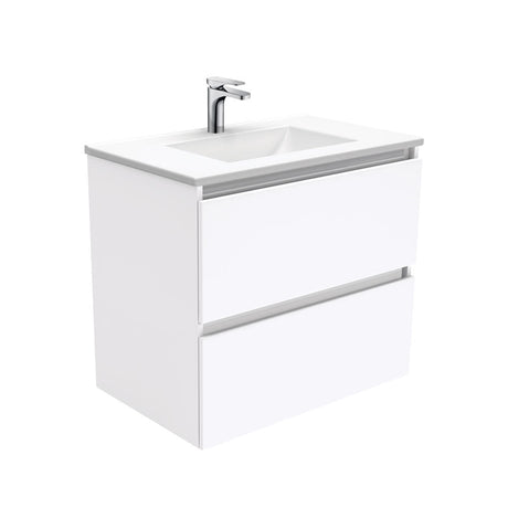 Vanessa VAN75Q Manu 750 Wall-Hung Vanity Gloss White - Vanity Units