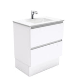 Vanessa VAN75QK Manu 750 Vanity on Kickboard Gloss White - Vanity Units