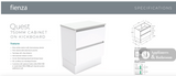 Vanessa VAN75QK Manu 750 Vanity on Kickboard Gloss White - Vanity Units