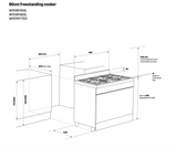 Westinghouse WFE9516DD 90cm Dual Fuel Dark Stainless Steel Freestanding Cooker with AirFry - Westinghouse Seconds Discount