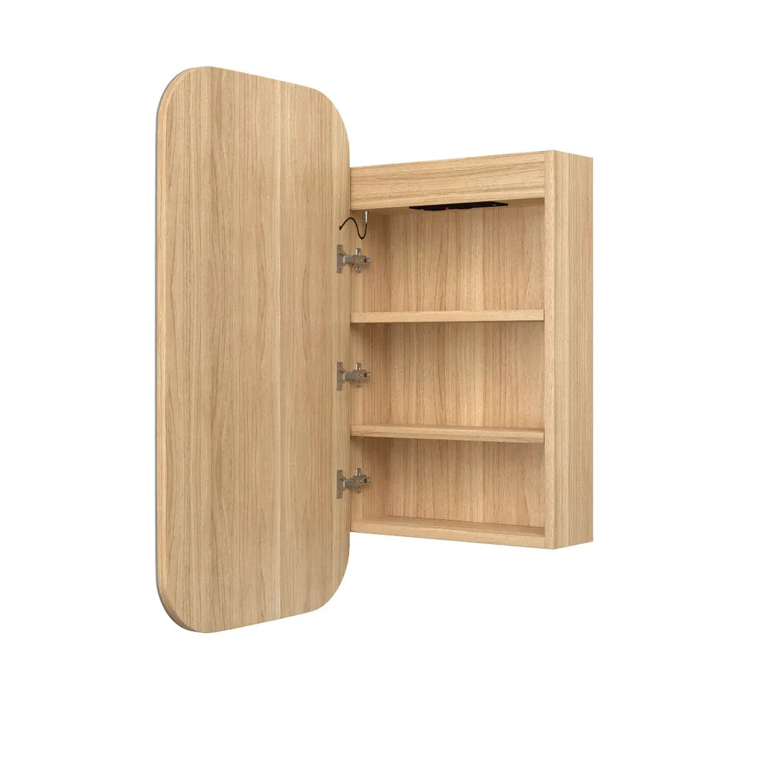 Otti LED-SSQ9045WL-VP LED Newport 900x450mm Woodland Oak Shaving Cabinet