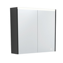 Fienza PSC750B-LED 750mm Mirror LED Cabinet, Satin Black - Special Order