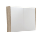 Fienza PSC900S-LED 900mm Mirror LED Cabinet, Scandi Oak - Special Order