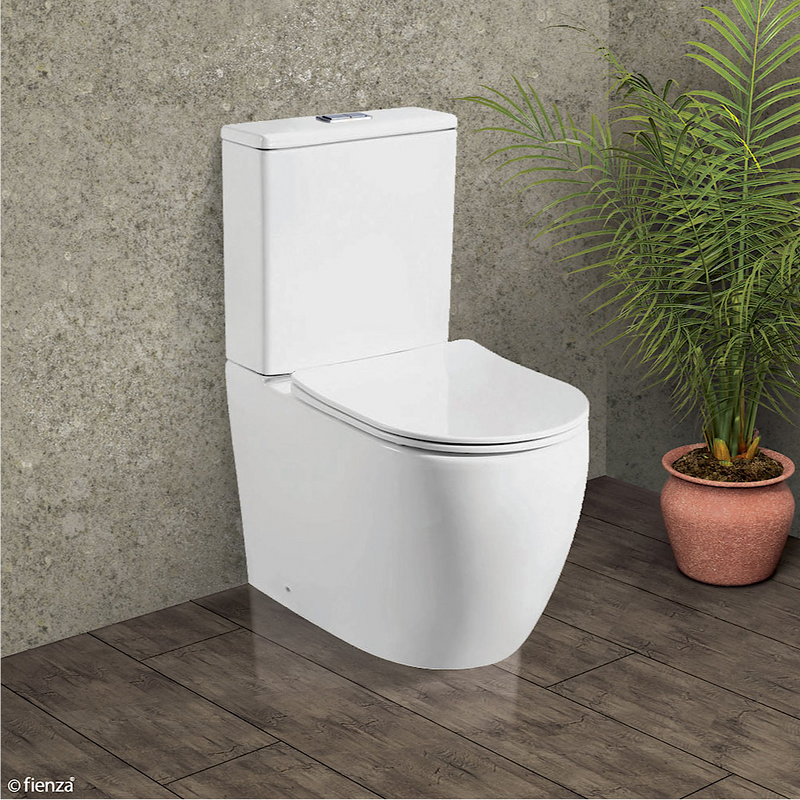 Fienza K8381A Hana BTW S Trap 90-160mm Toilet, Gloss White