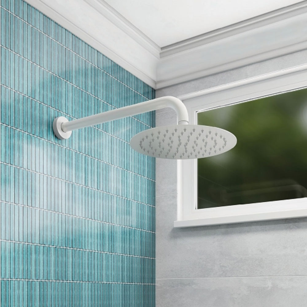 Fienza 422118MW Kaya Round Shower Arm, Matte White