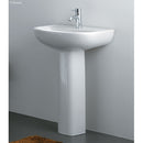 Fienza 611231W Compact 550mm Wall Basin & Pedestal 1 Tap Hole, White - Special Order