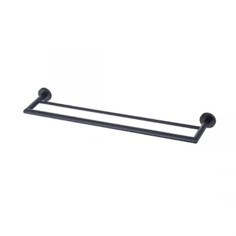 Greens Zola Double Towel Rail 600Mm Matte Black 6815057 - Special Order