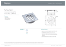 Fienza D310 Square Floor Waste with Round Grate 80mm, Chrome
