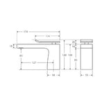 Fienza Lincoln Basin Mixer, Mixed Finish