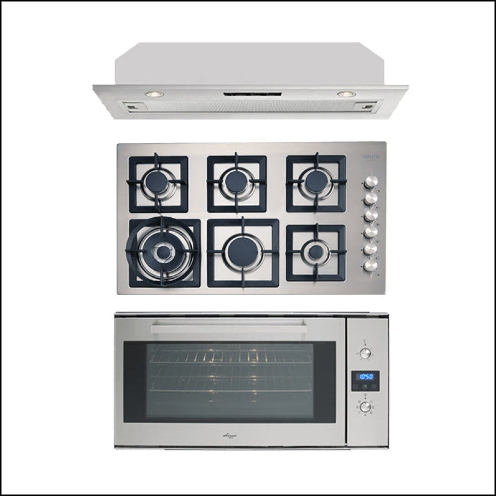 90cm Oven, Cooktop and Rangehood Package No.2 SA Appliance Warehouse