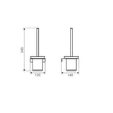 Fienza Lincoln Toilet Brush Black & Chrome 860010