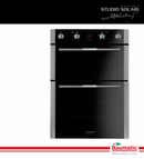 Baumatic European Made BSDO69 Studio Solari Black Glass Electric Double Oven