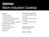 Baumatic BSIH64 60cm Induction Cooktop - Special Smaller Cut out