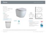 Fienza Koko Wall-Hung Suite - Gloss White