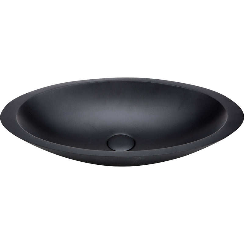 Fienza CSB01-MB Bahama Above Counter Solid Surface Basin, Matte Black