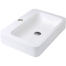 Fienza CSB010 Rondo 600mm 1 Tap Hole Cast Stone Above Counter Basin, Matte White