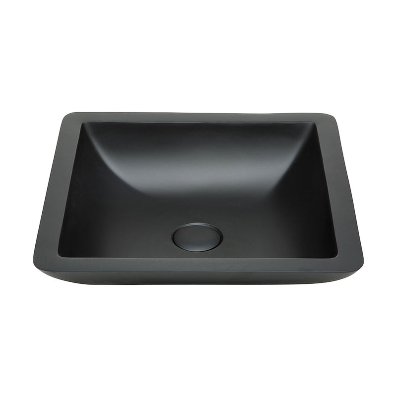 Fienza CSB02-MB Classique Above Counter Solid Surface Basin, Matte Black