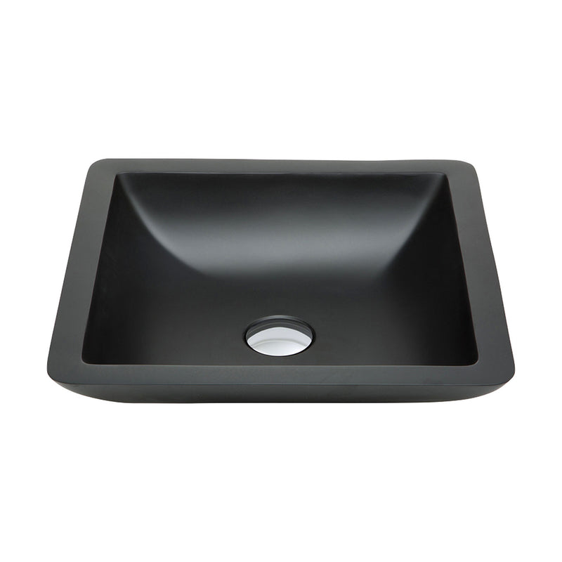 Fienza CSB02-MB Classique Above Counter Solid Surface Basin, Matte Black