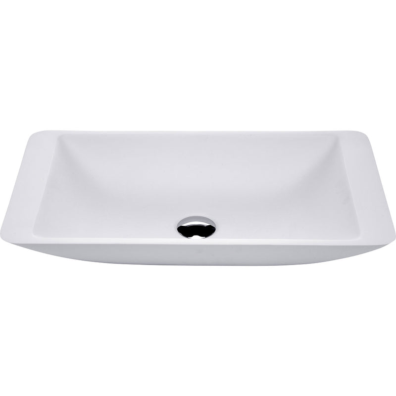 Fienza CSB03 Classique 600mm Above Counter Solid Surface Basin, Matte White