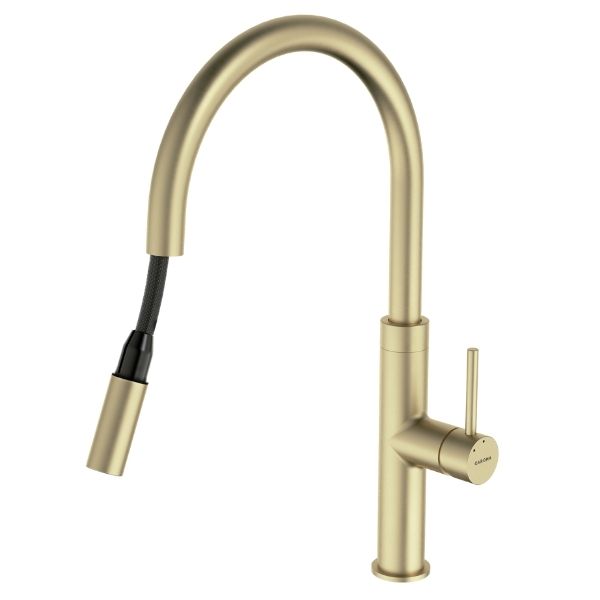 Caroma Liano II Pull Out Sink Mixer - Brushed Brass 96380BB56A - Special Order