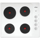 CHEF CHS642SB 60cm White Solid Hotplate Electric Cooktop - Chef Seconds Discount