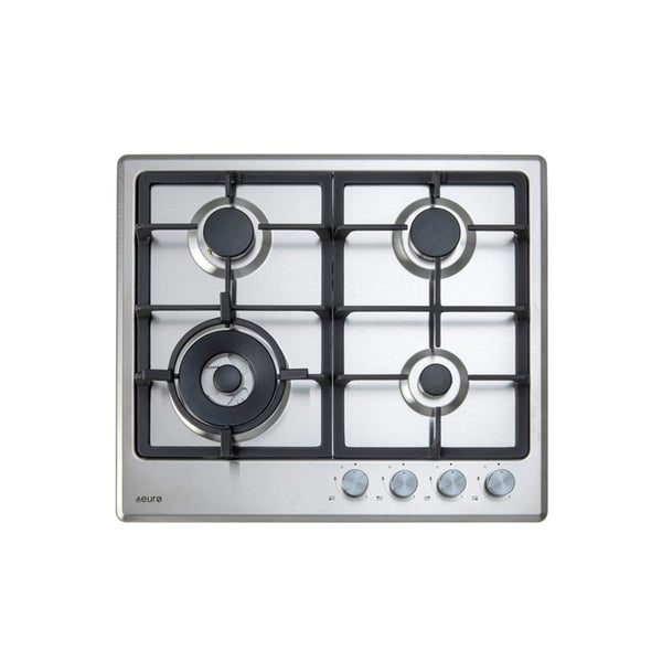 Euro Appliances ECT60G4X 60cm Stainless Steel Gas Cooktop - Ex Display Discount