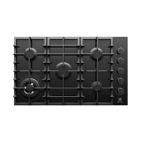 Electrolux EHG953BE 90cm Gas on Glass Cooktop - Electrolux Clearance and Seconds Discount